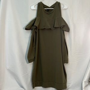 #2092 torrid army, green dress, size 1 business casual NWOT